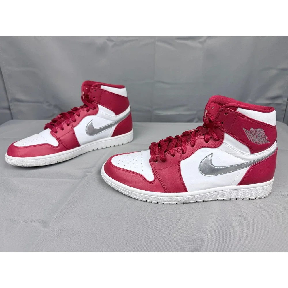 Air Jordan 1 Retro High Nouveau Gym Red White Silver 332550-602 Mens 10.5